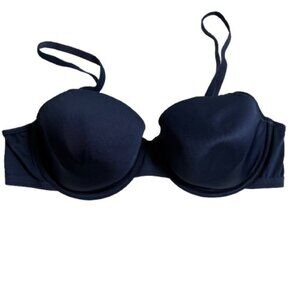 Maidenform Underwired T-Shirt Bra Navy Blue Sz 38C Minimalist